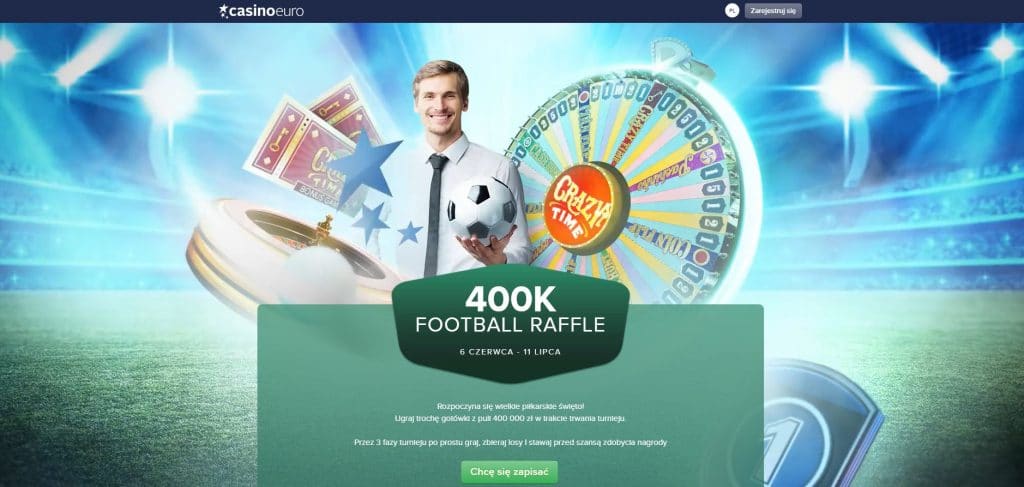 Piłkarska gorączka w kasynie na żywo Casino Euro
